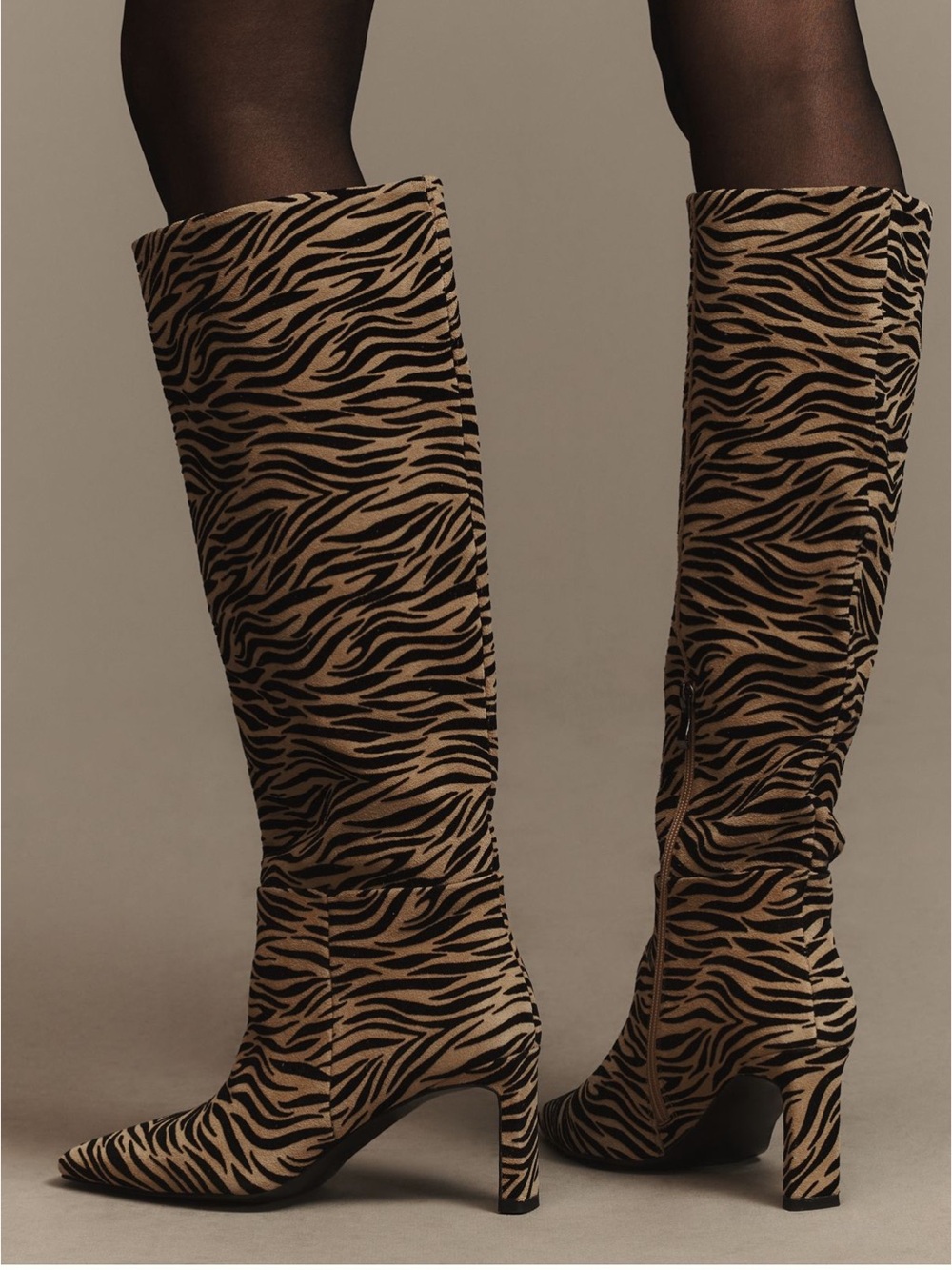 Bibi Lou Anthropologie Zebra Tall Boots